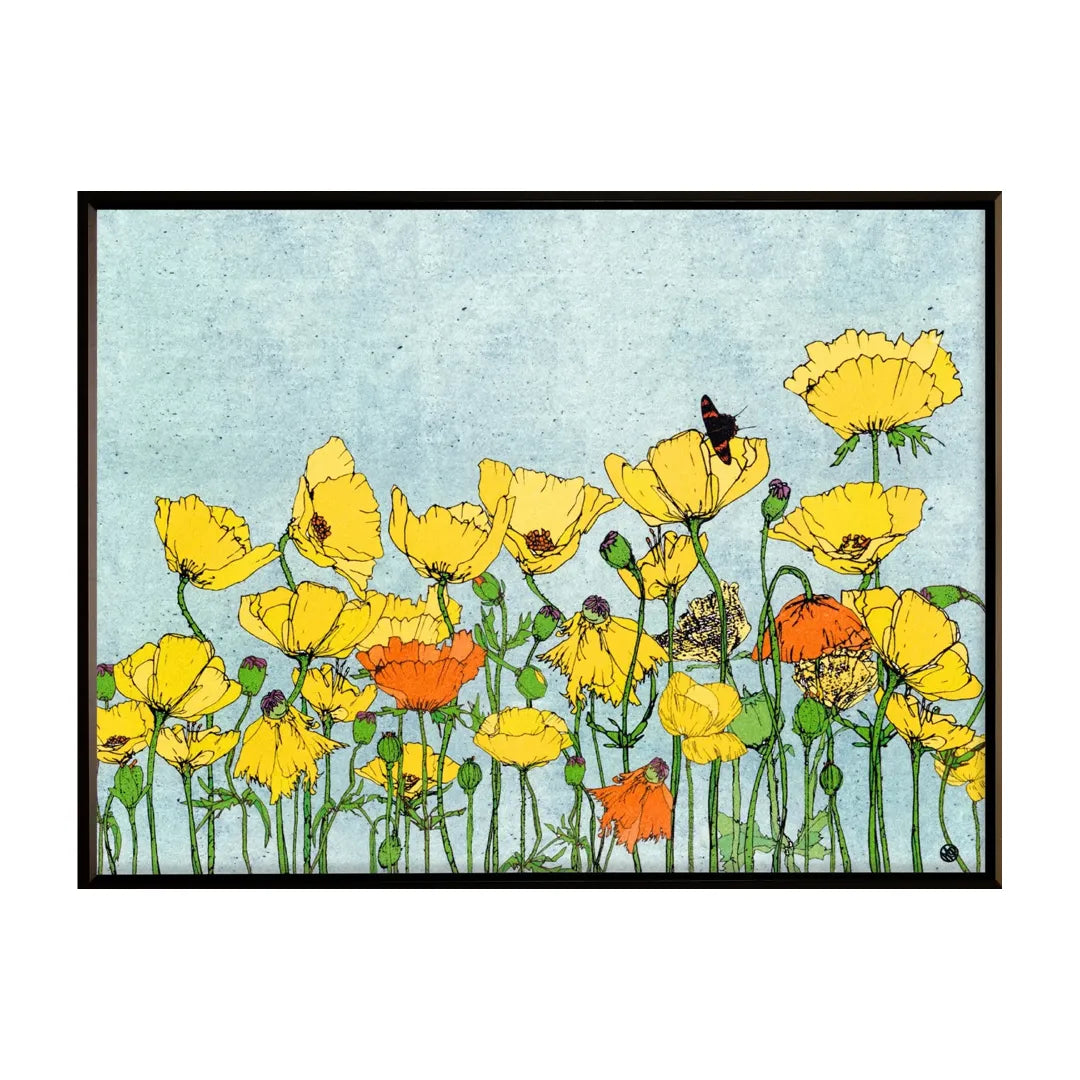 “Poppies_and_swallowtail_butterfly_No.262”